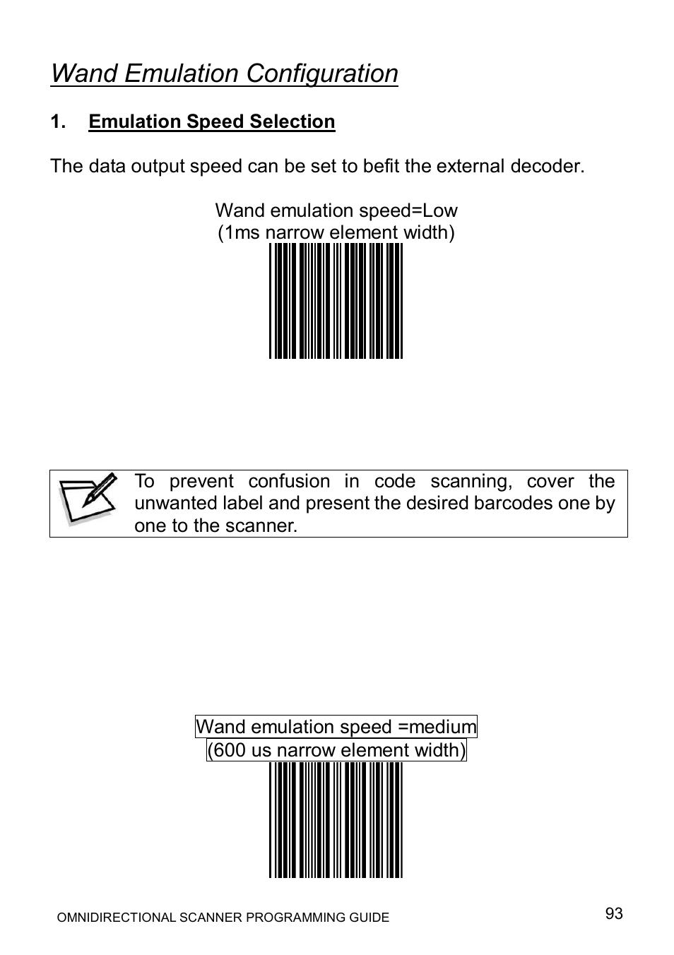 Wand emulation configuration | Posiflex LS-1000 User Manual | Page 101 / 303