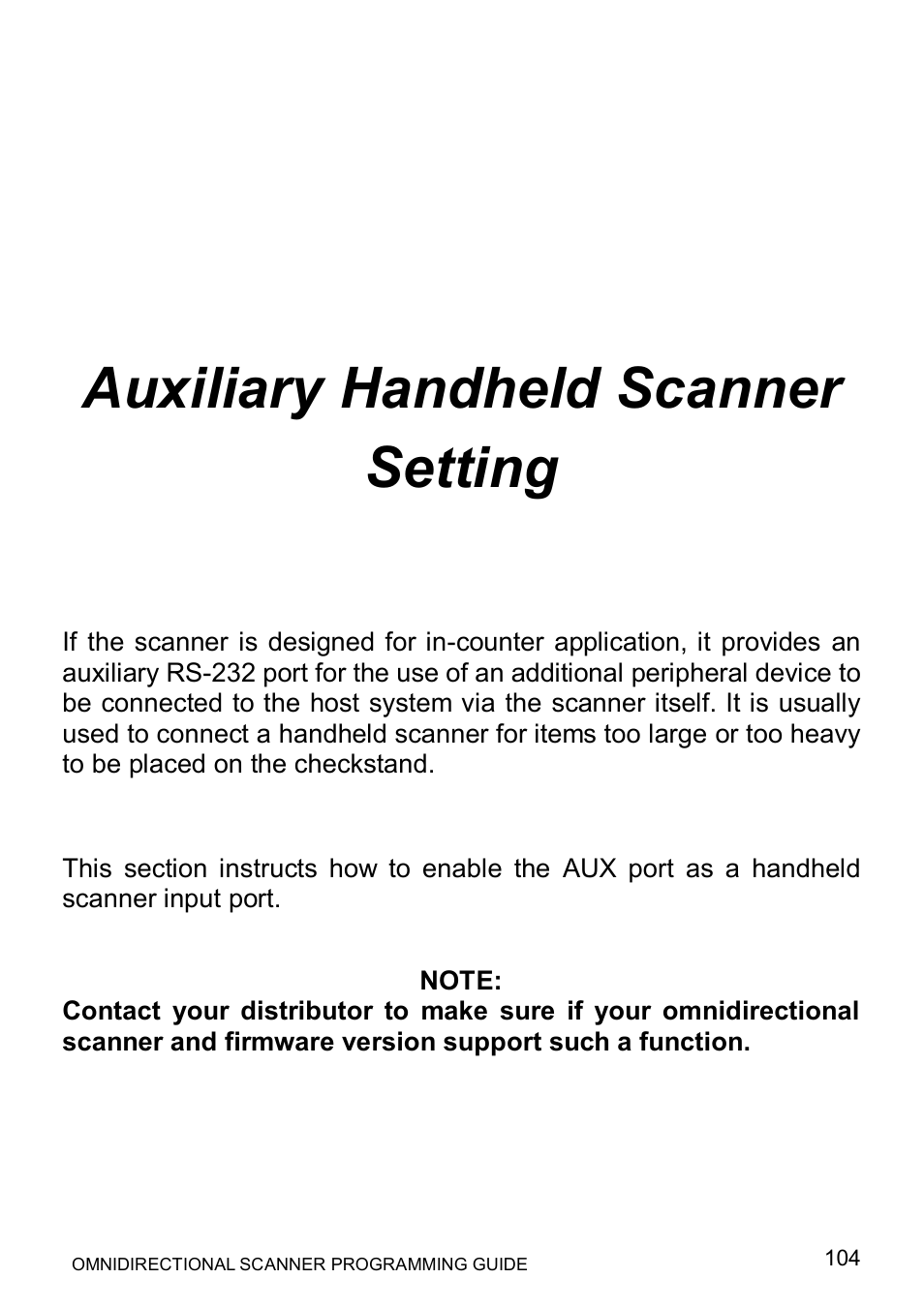 Auxiliary handheld scanner setting | Posiflex LS-1000 User Manual | Page 112 / 303