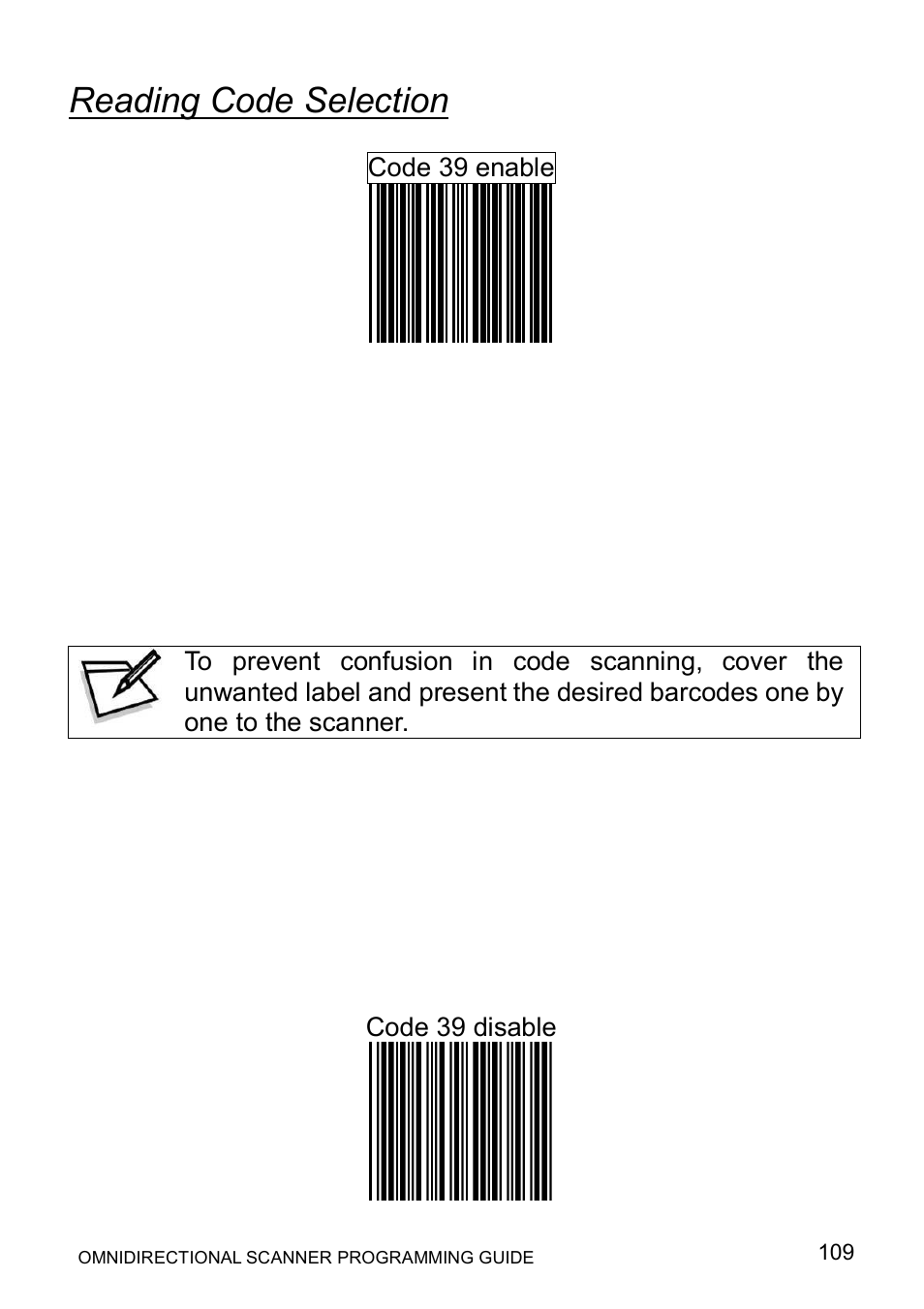 Reading code selection | Posiflex LS-1000 User Manual | Page 117 / 303