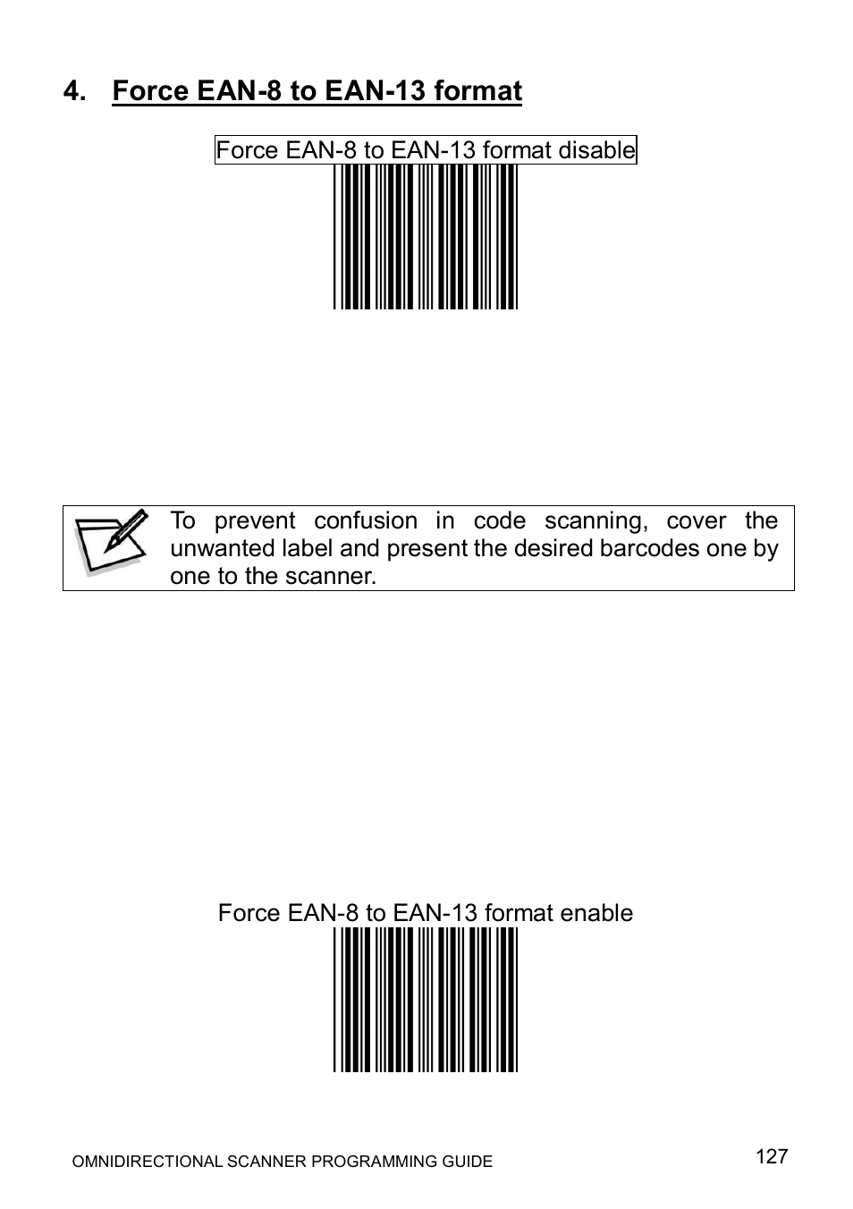 Force ean-8 to ean-13 format | Posiflex LS-1000 User Manual | Page 135 / 303