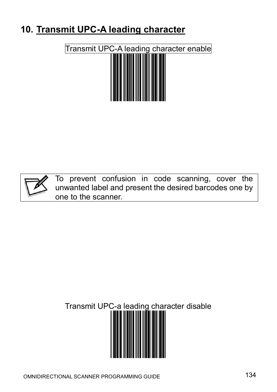 Transmit upc-a leading character | Posiflex LS-1000 User Manual | Page 142 / 303