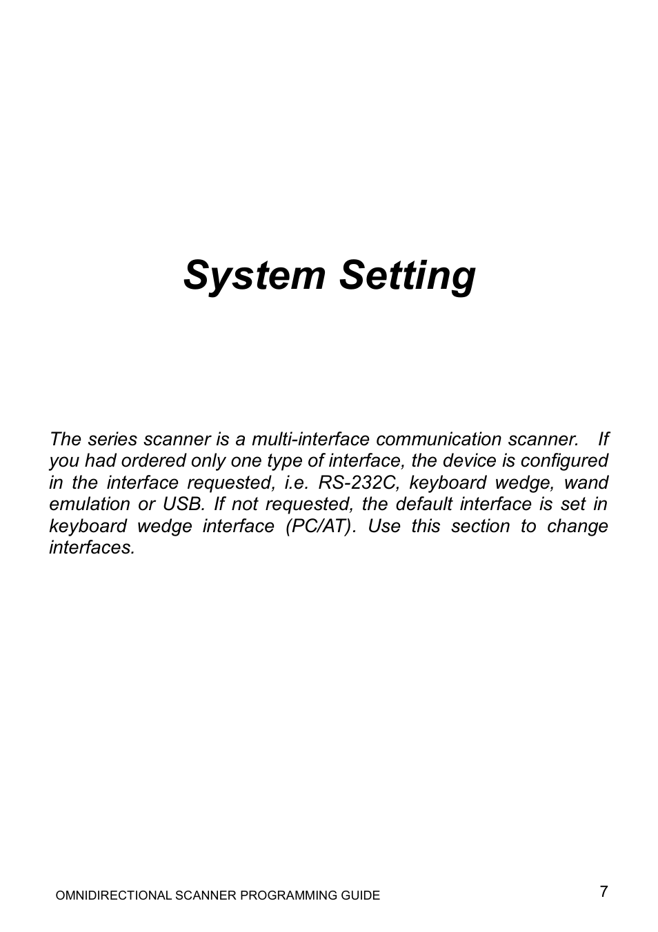 System setting | Posiflex LS-1000 User Manual | Page 15 / 303