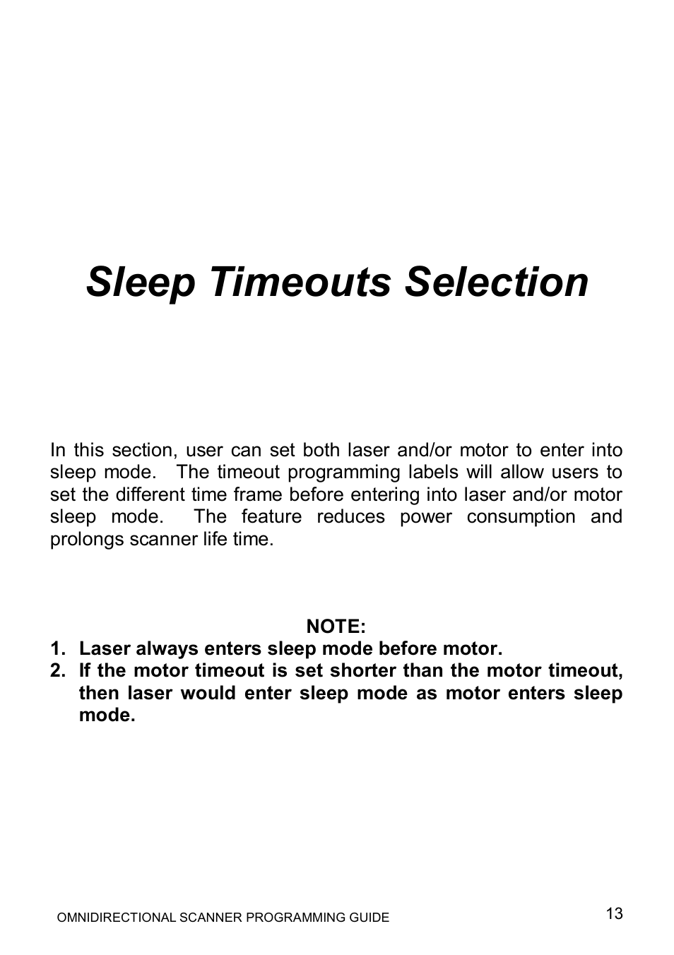 Sleep timeouts selection | Posiflex LS-1000 User Manual | Page 21 / 303