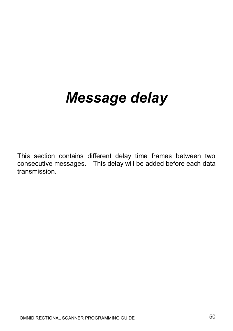 Message delay | Posiflex LS-1000 User Manual | Page 58 / 303