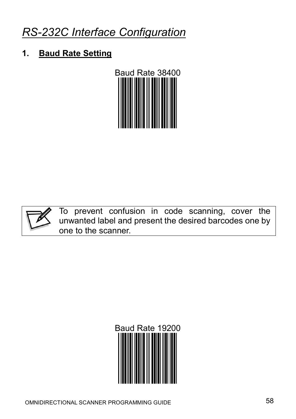 Rs-232c interface configuration | Posiflex LS-1000 User Manual | Page 66 / 303