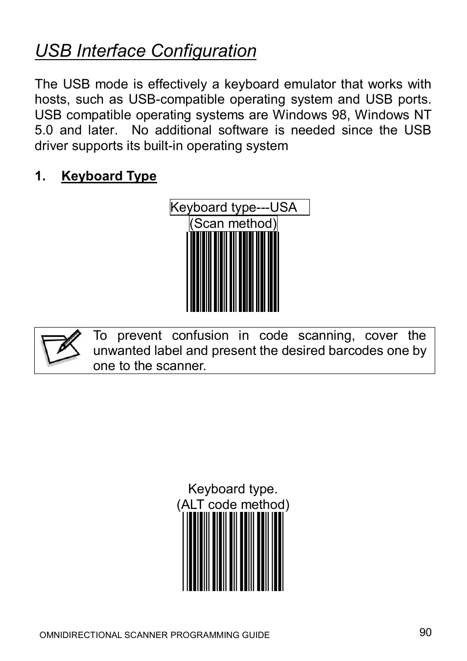 Usb interface configuration | Posiflex LS-1000 User Manual | Page 98 / 303