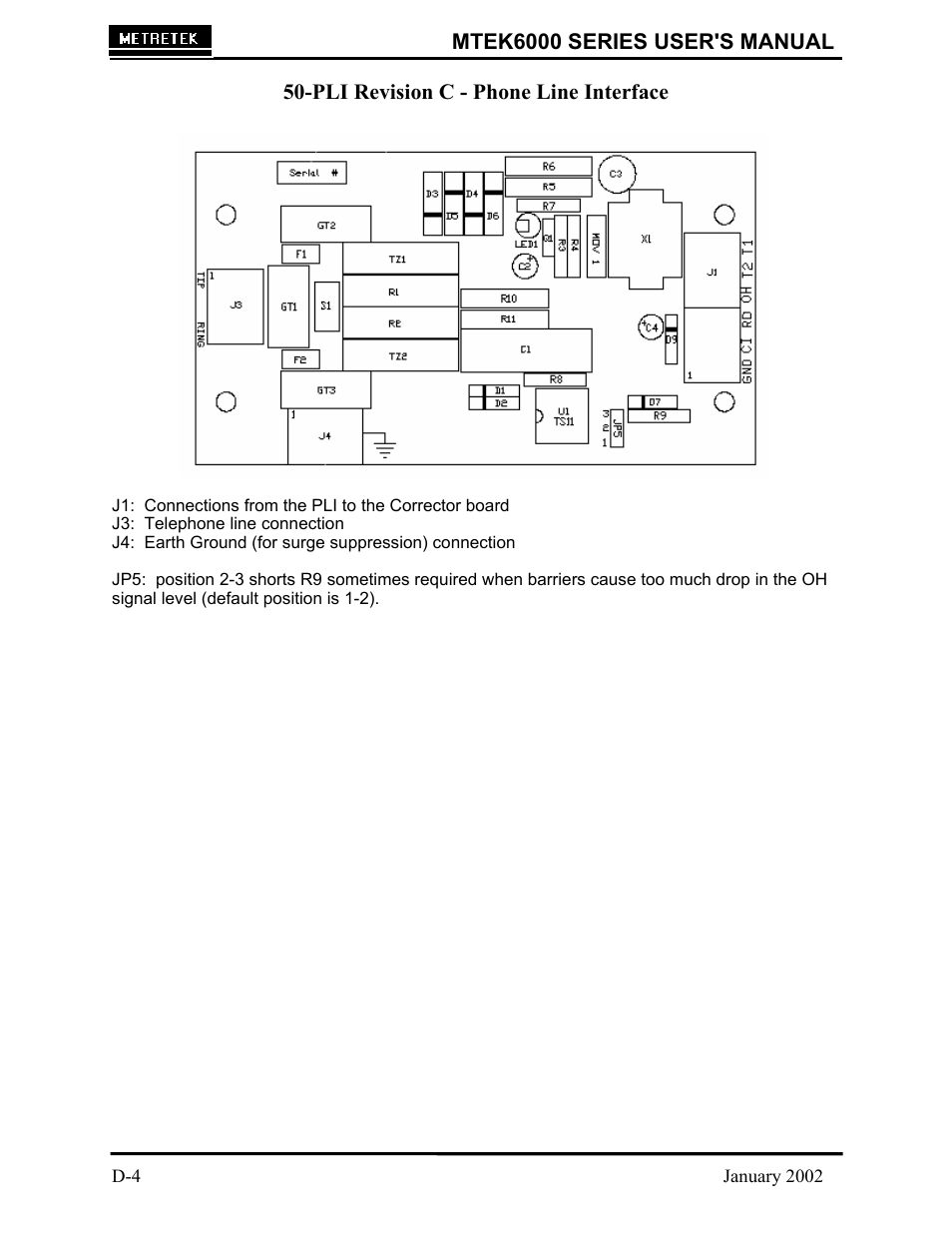 Mtek6000 series user's manual, Pli revision c - phone line interface | Compaq MTEK6000 User Manual | Page 70 / 81