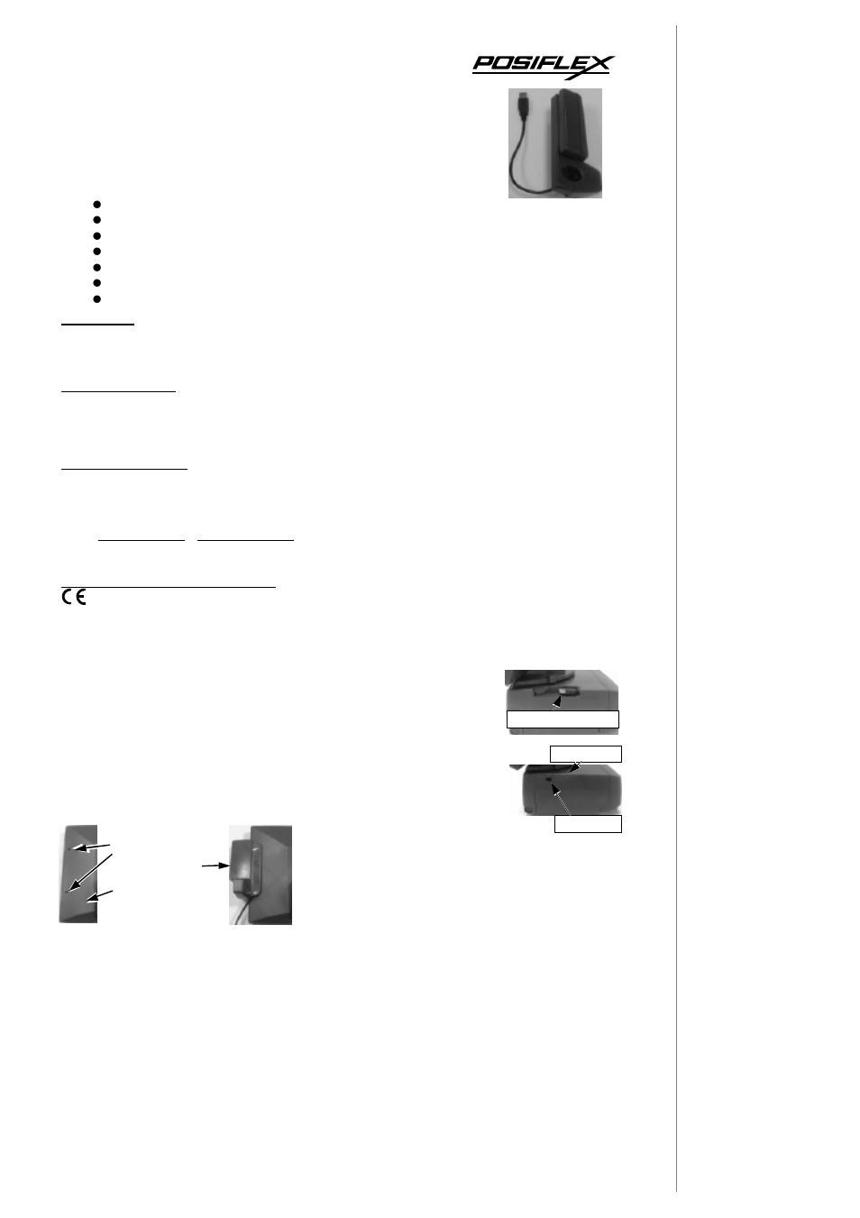 Posiflex SD-300 User Manual | 2 pages