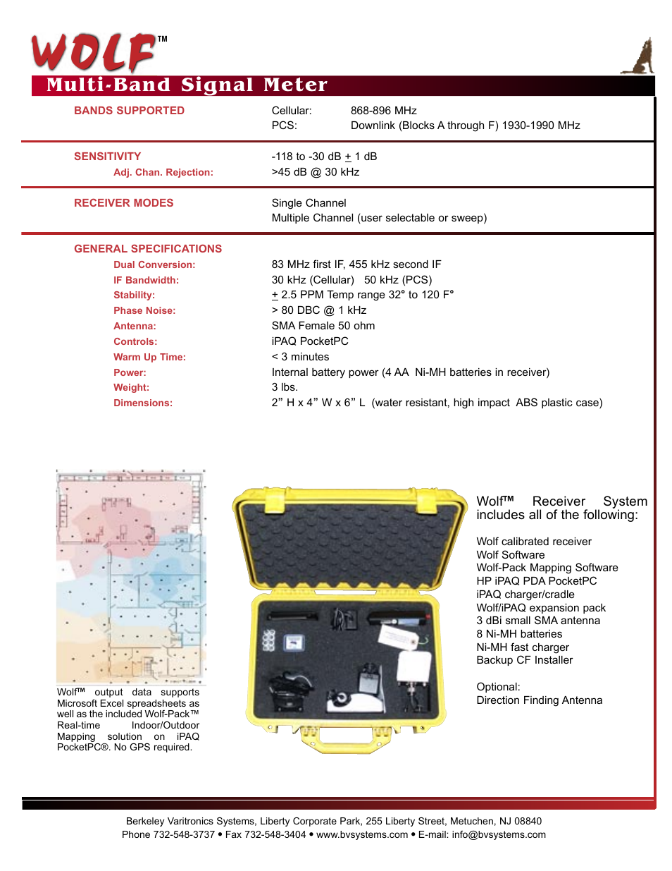 Wolf, Multi-band signal meter | Compaq Wireless Multi-band Signal Meter System Wolf User Manual | Page 19 / 19