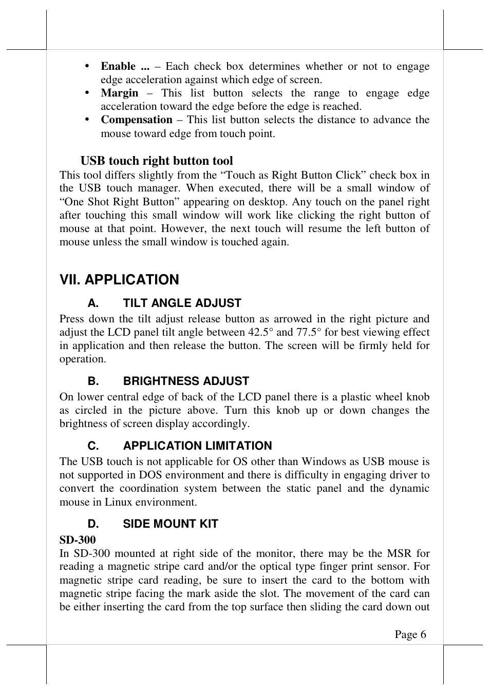 Vii. application | Posiflex LM-2208 User Manual | Page 6 / 8