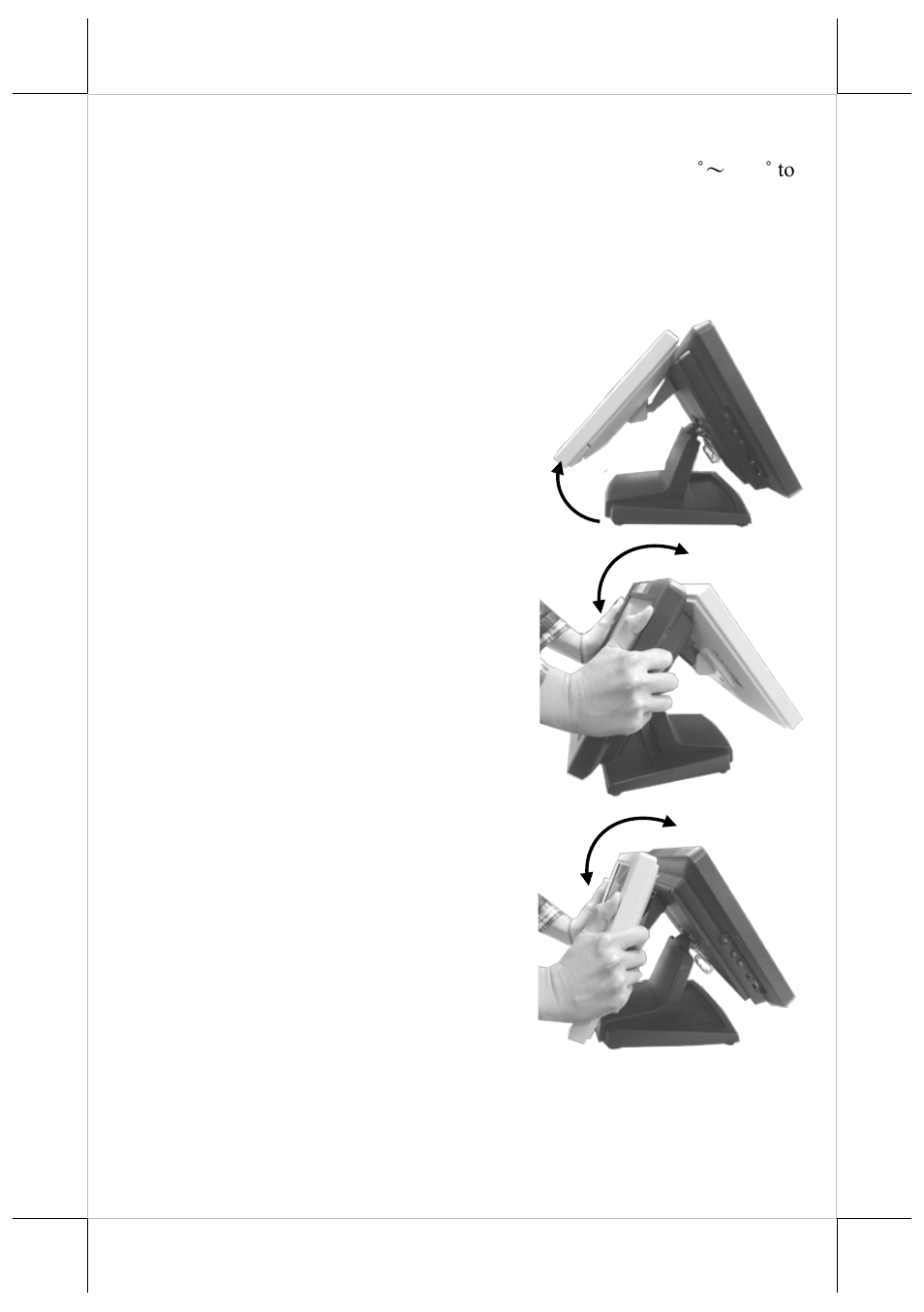 Adjusting the viewing angle of your lcd monitor | Posiflex LM-2212X User Manual | Page 13 / 20