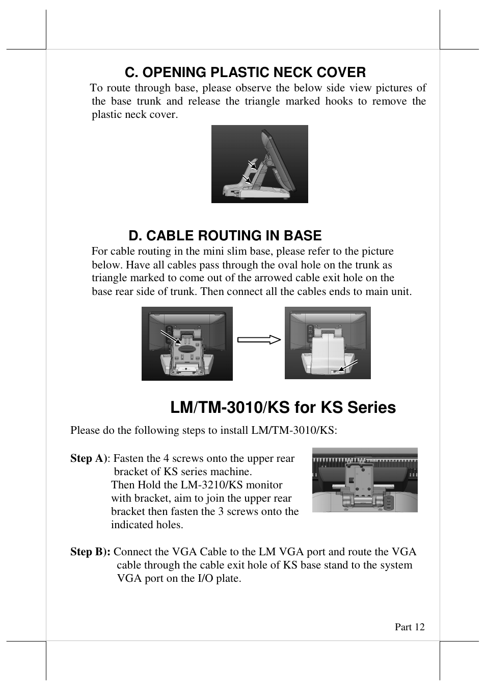 Lm/tm-3010/ks for ks series | Posiflex LM-3010F User Manual | Page 12 / 20