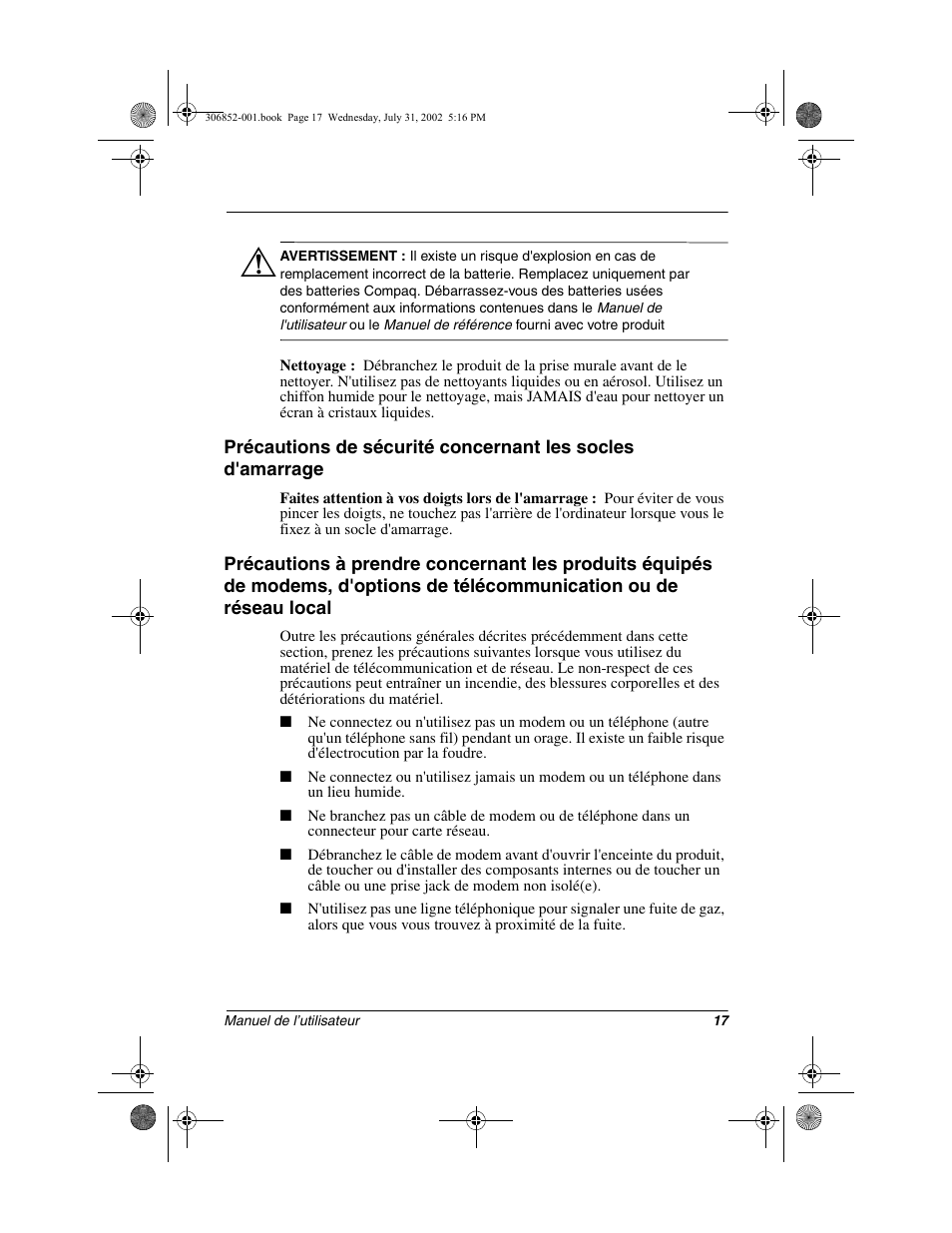 Compaq 5700 User Manual | Page 19 / 54