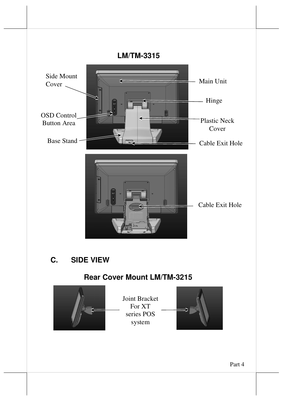 Posiflex LM-3315 User Manual | Page 4 / 13