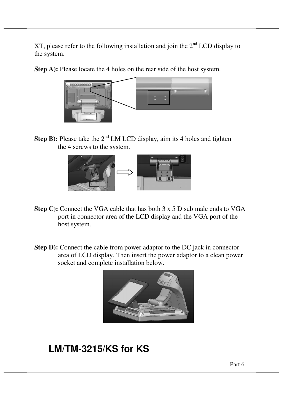 Lm/tm-3215/ks for ks | Posiflex LM-3315 User Manual | Page 6 / 13