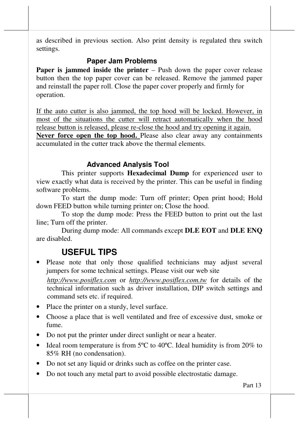 Useful tips | Posiflex AURA-6900 User Manual | Page 13 / 20