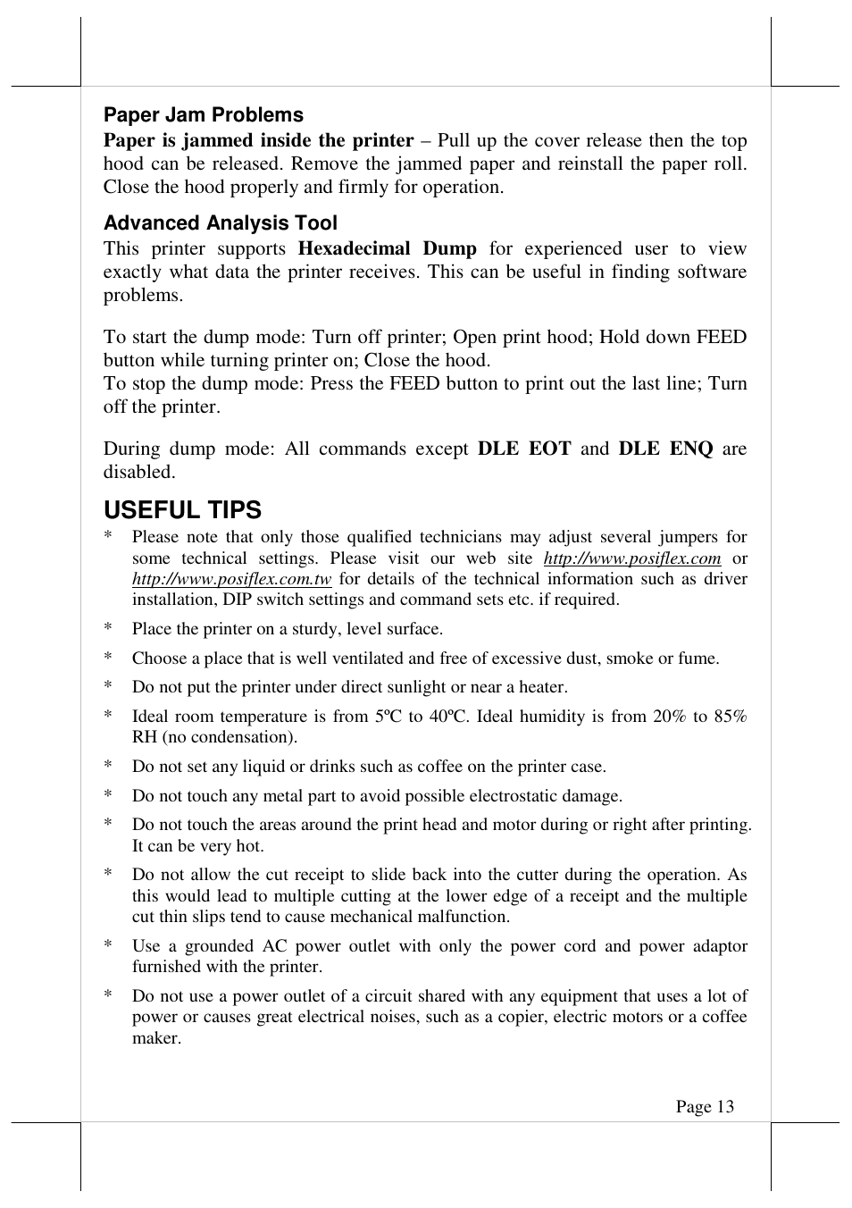 Useful tips | Posiflex AURA-9000 User Manual | Page 13 / 20