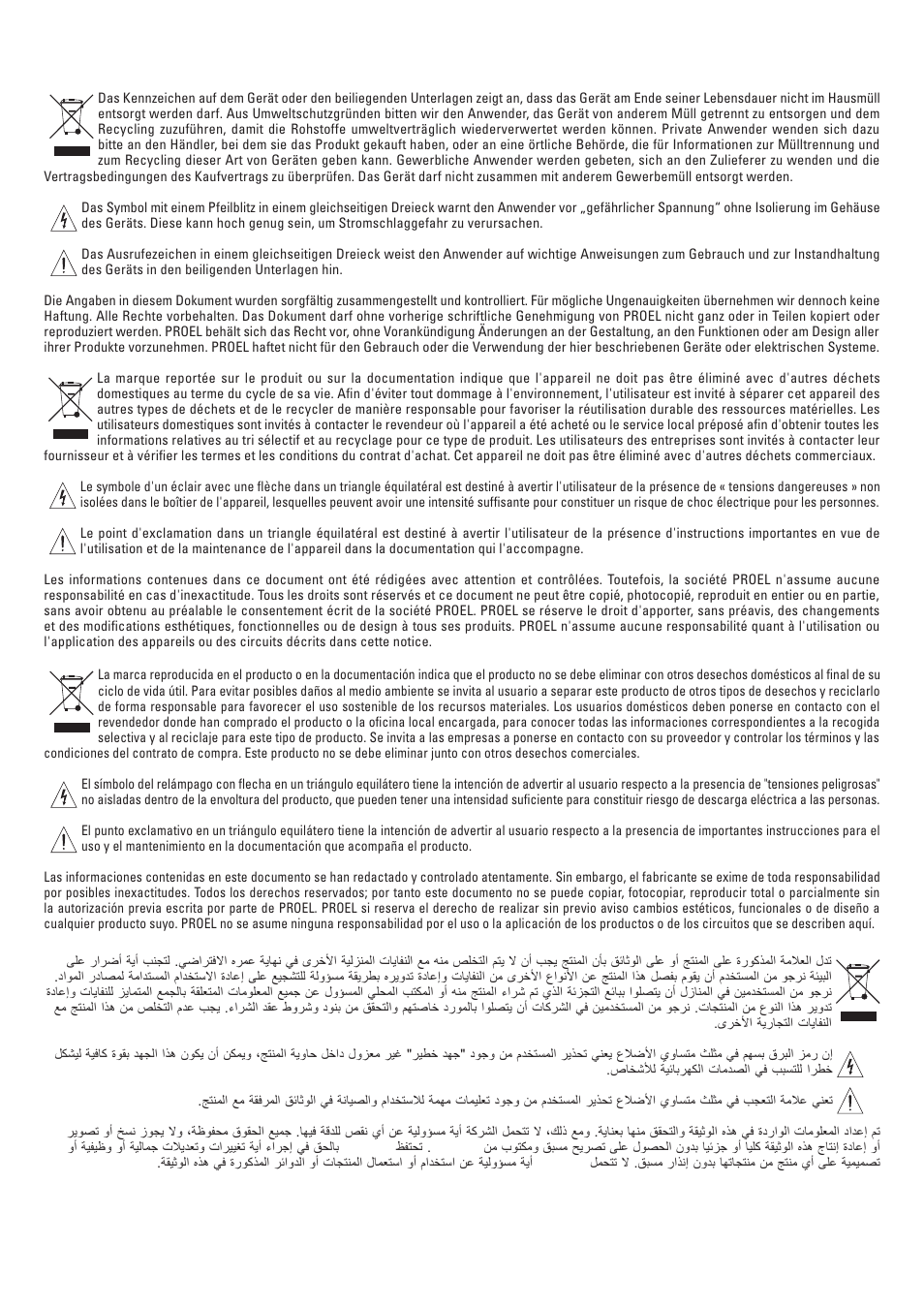 Proel HPX series User Manual | Page 3 / 47
