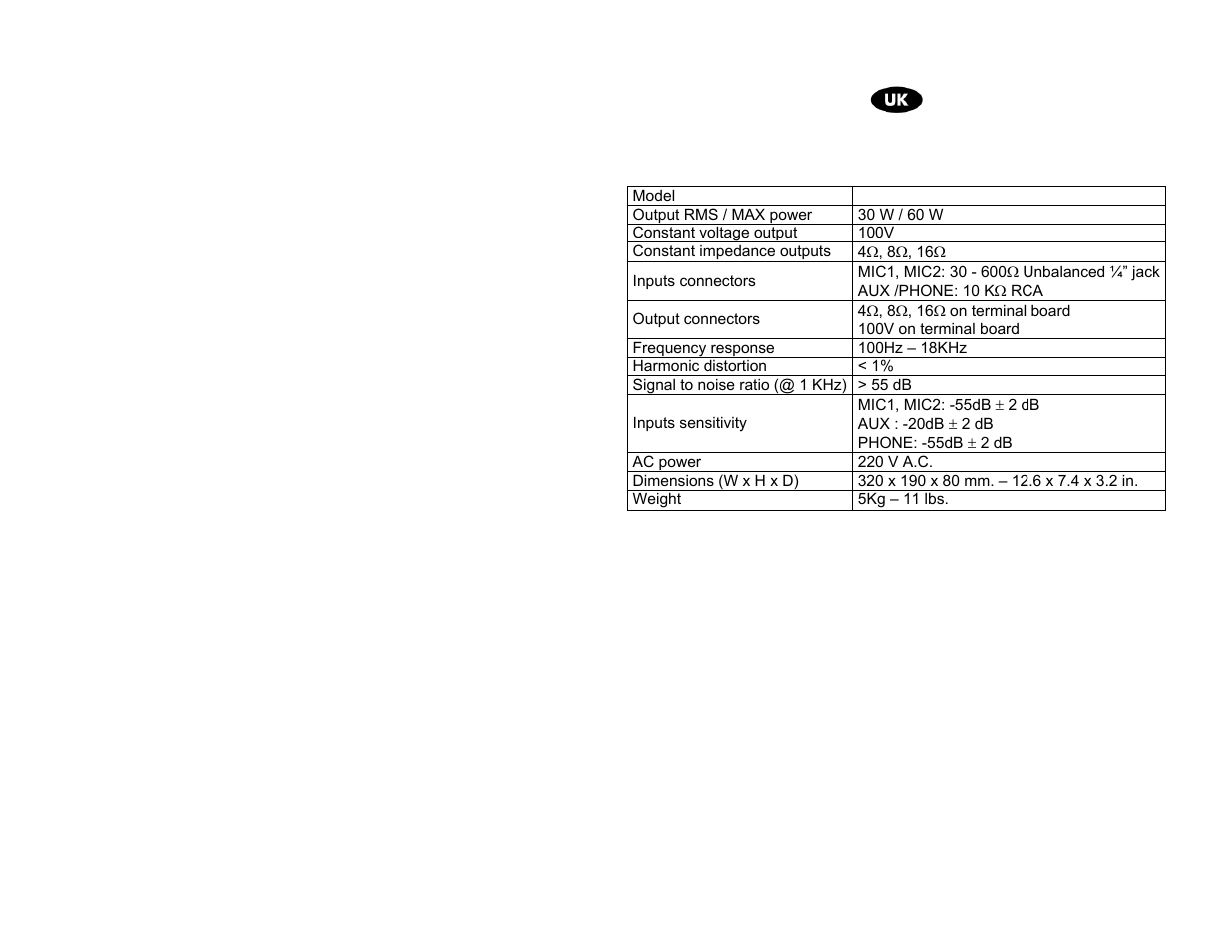 Proel AMP03 User Manual | Page 13 / 15