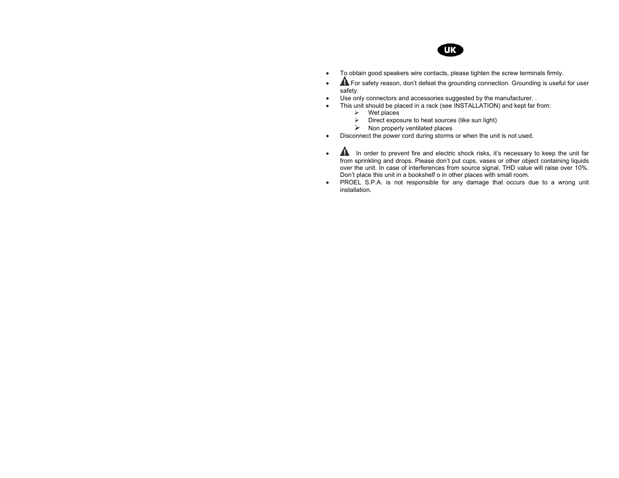 Proel AMP03 User Manual | Page 5 / 15