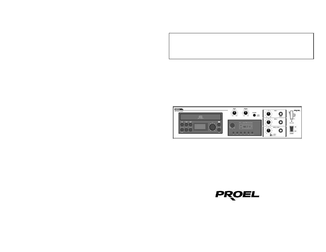 Proel ACDT90 User Manual | 20 pages