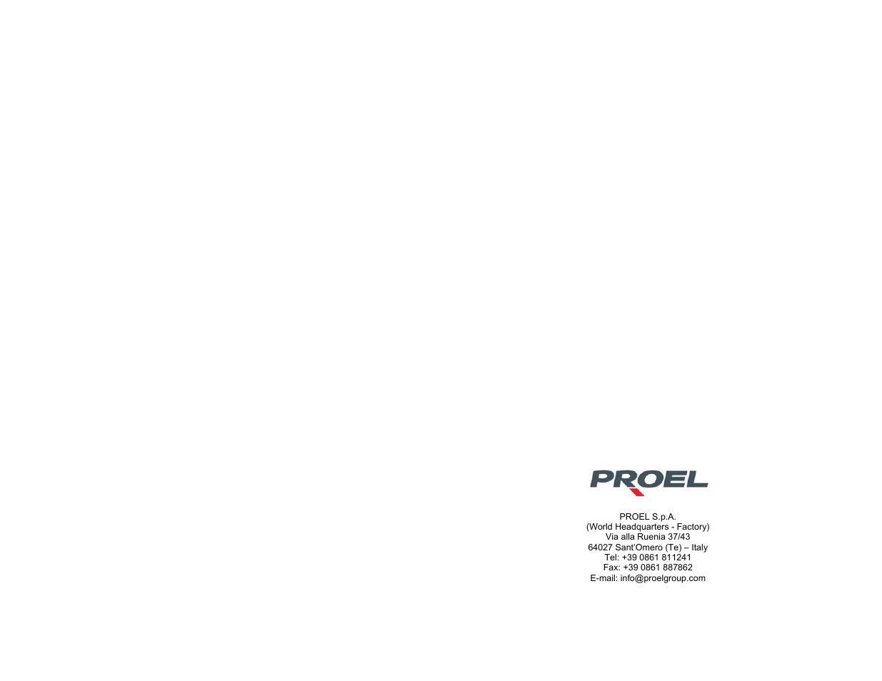 Proel ACDT90 User Manual | Page 20 / 20
