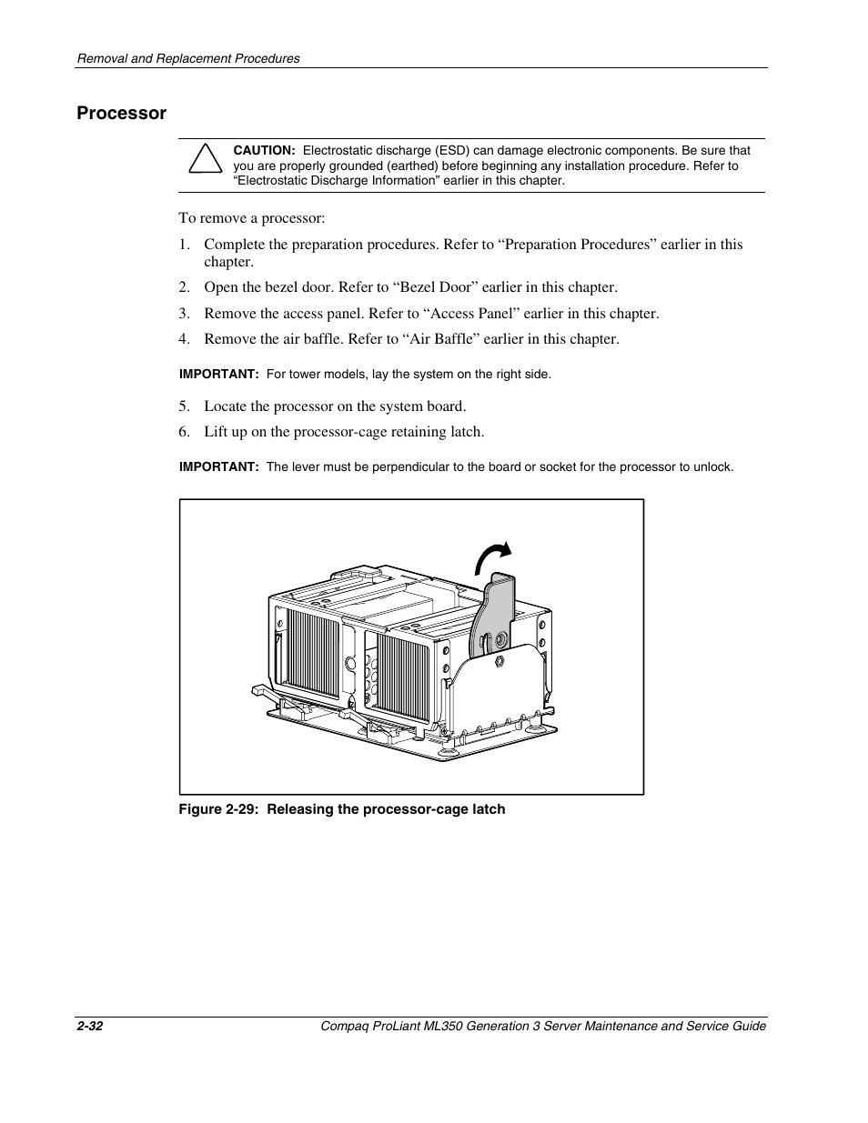 Processor, Processor -32 | Compaq PROLIANT ML350 User Manual | Page 46 / 89
