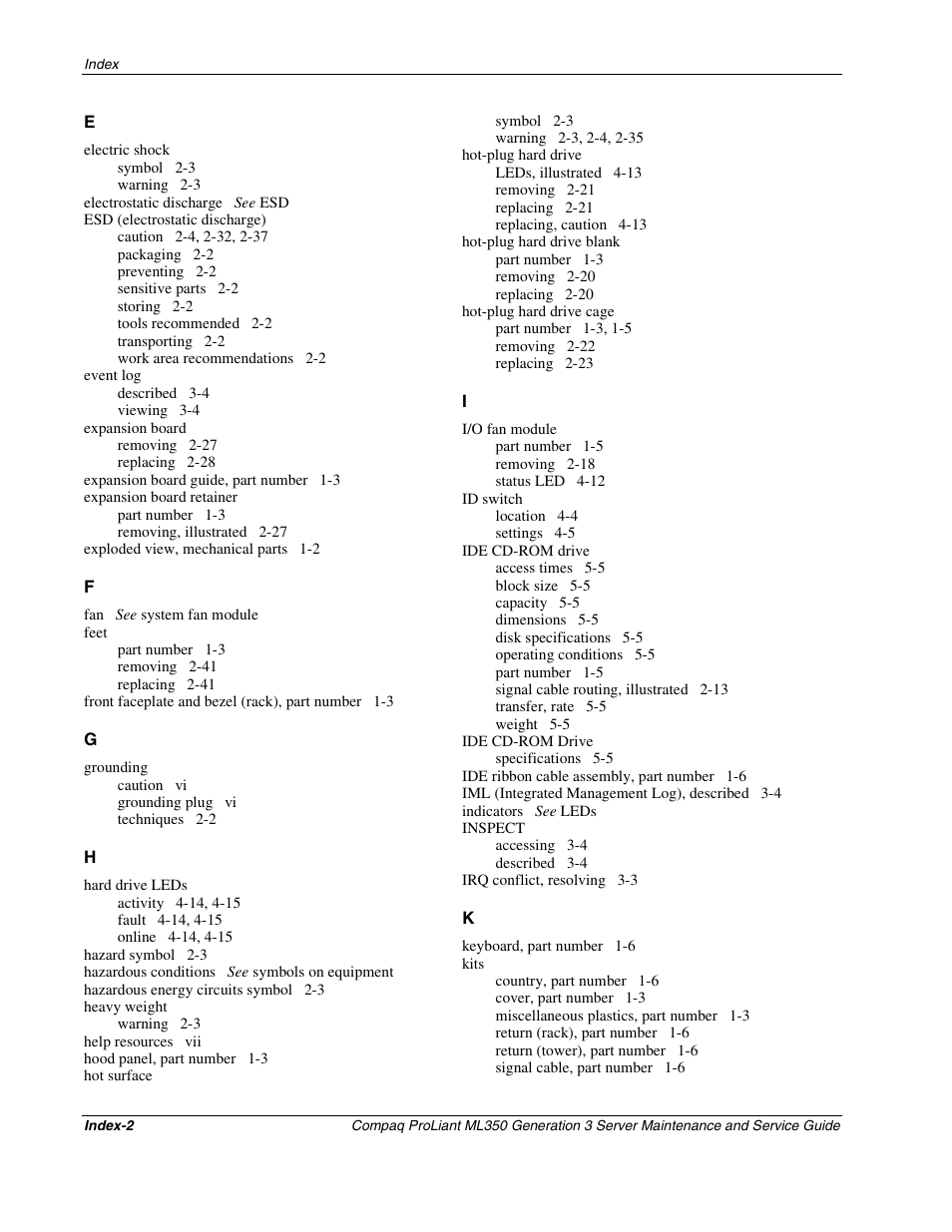 Compaq PROLIANT ML350 User Manual | Page 85 / 89