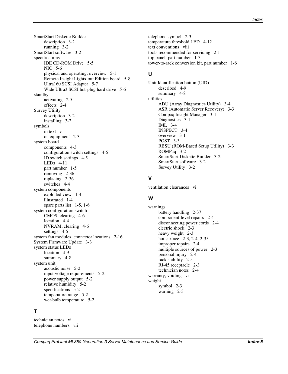 Compaq PROLIANT ML350 User Manual | Page 88 / 89