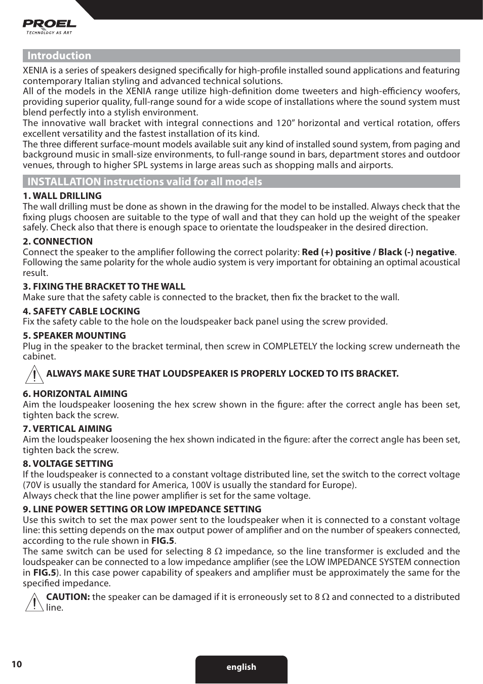 Proel X30TB User Manual | Page 10 / 16