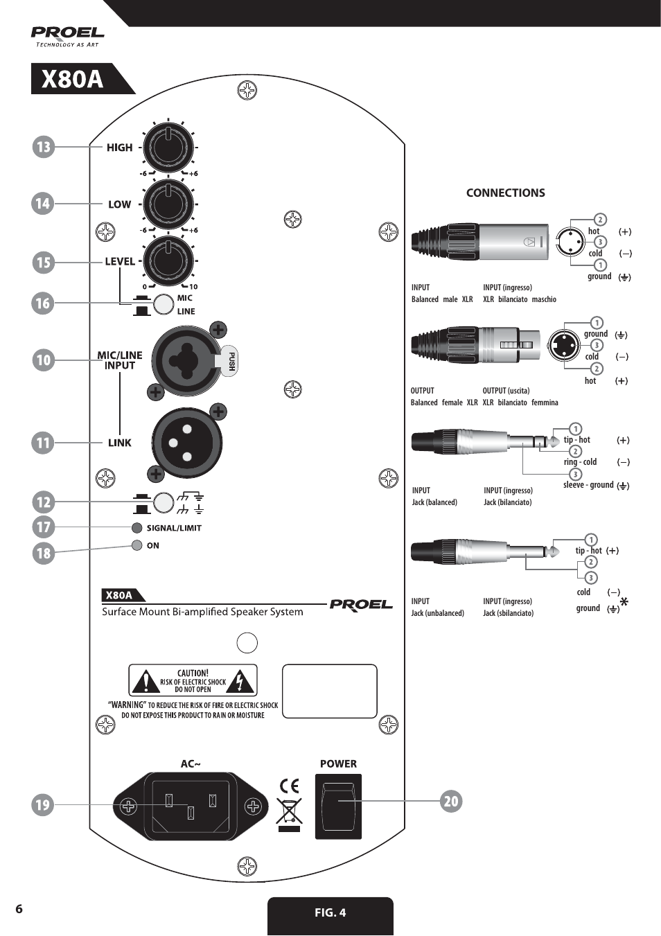 Proel X30TB User Manual | Page 6 / 16