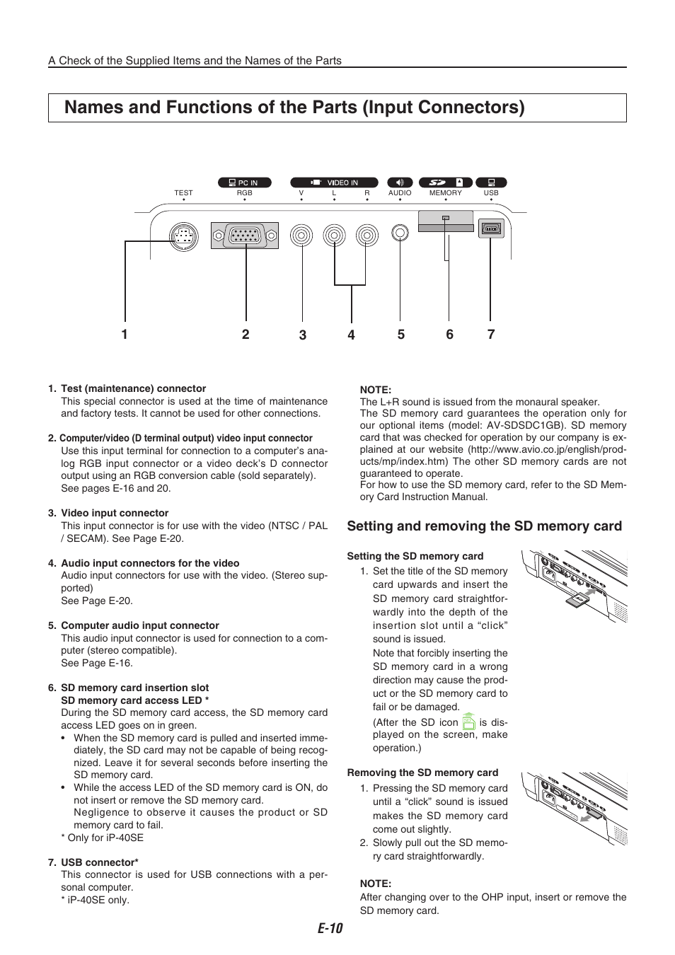 E-10 | Compaq iP-40 User Manual | Page 12 / 57