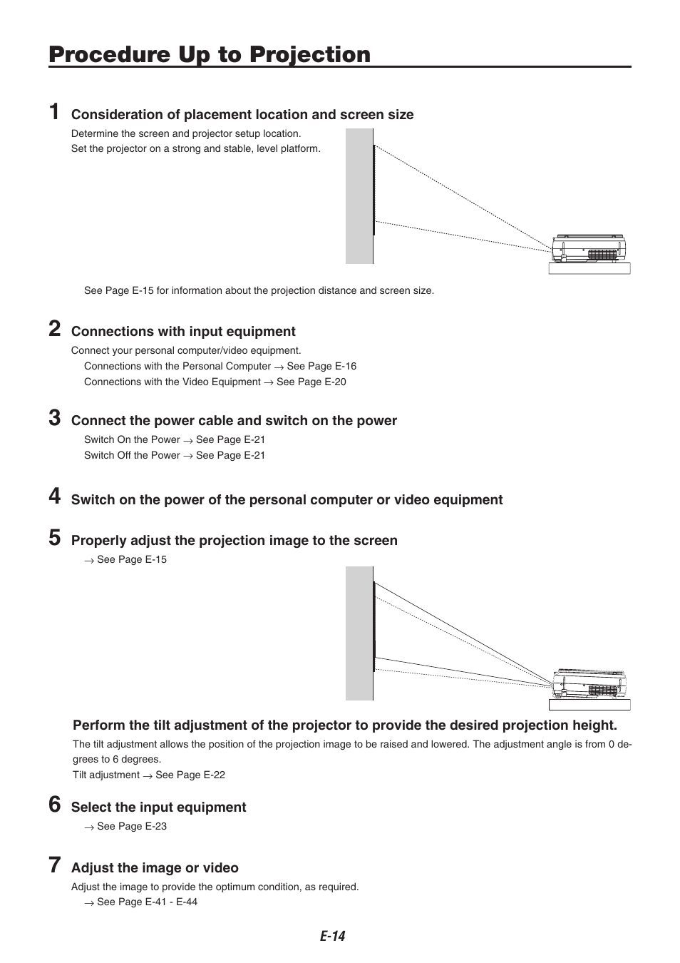 Procedure up to projection 1 | Compaq iP-40 User Manual | Page 16 / 57