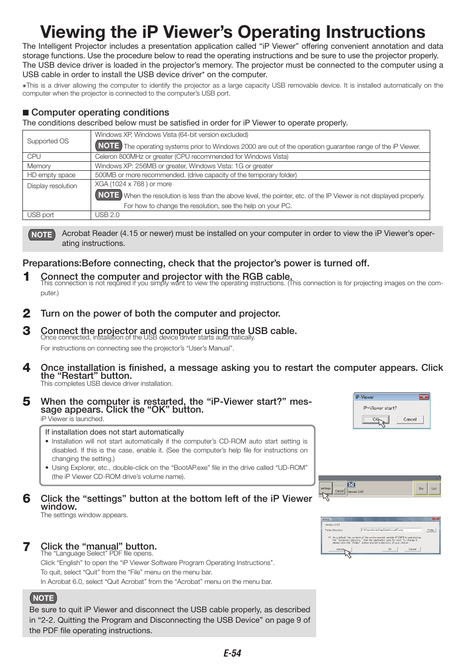 Viewing the ip viewer’s operating instructions | Compaq iP-40 User Manual | Page 56 / 57