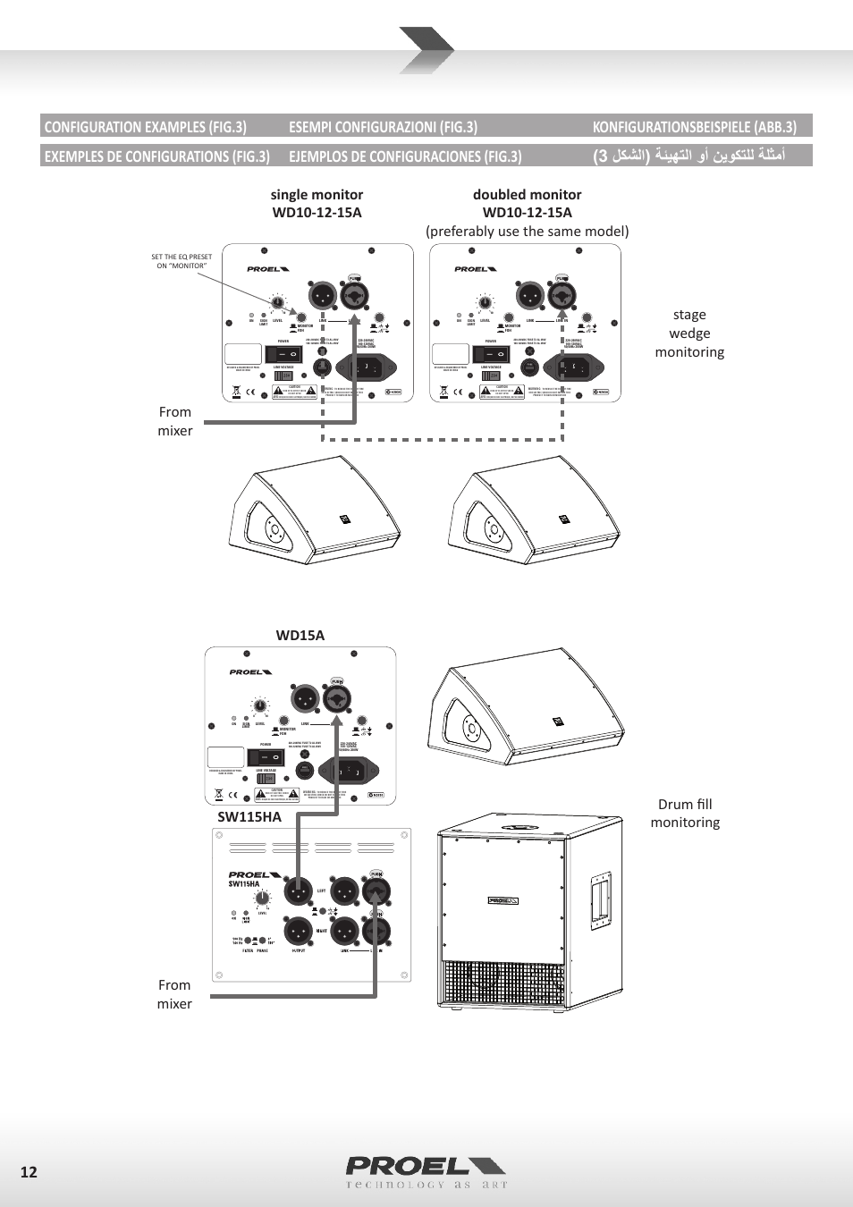 Proel WD15A User Manual | Page 12 / 37