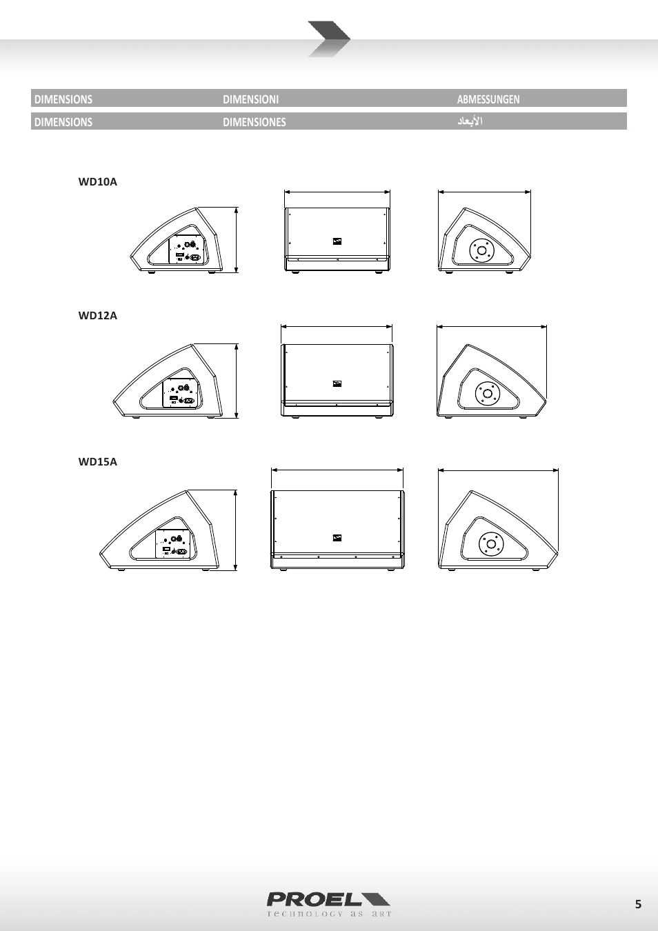 Proel WD15A User Manual | Page 5 / 37