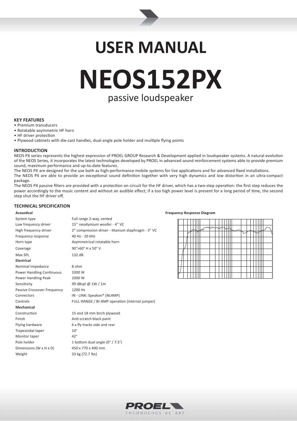 Proel NEOS152PX User Manual | 4 pages