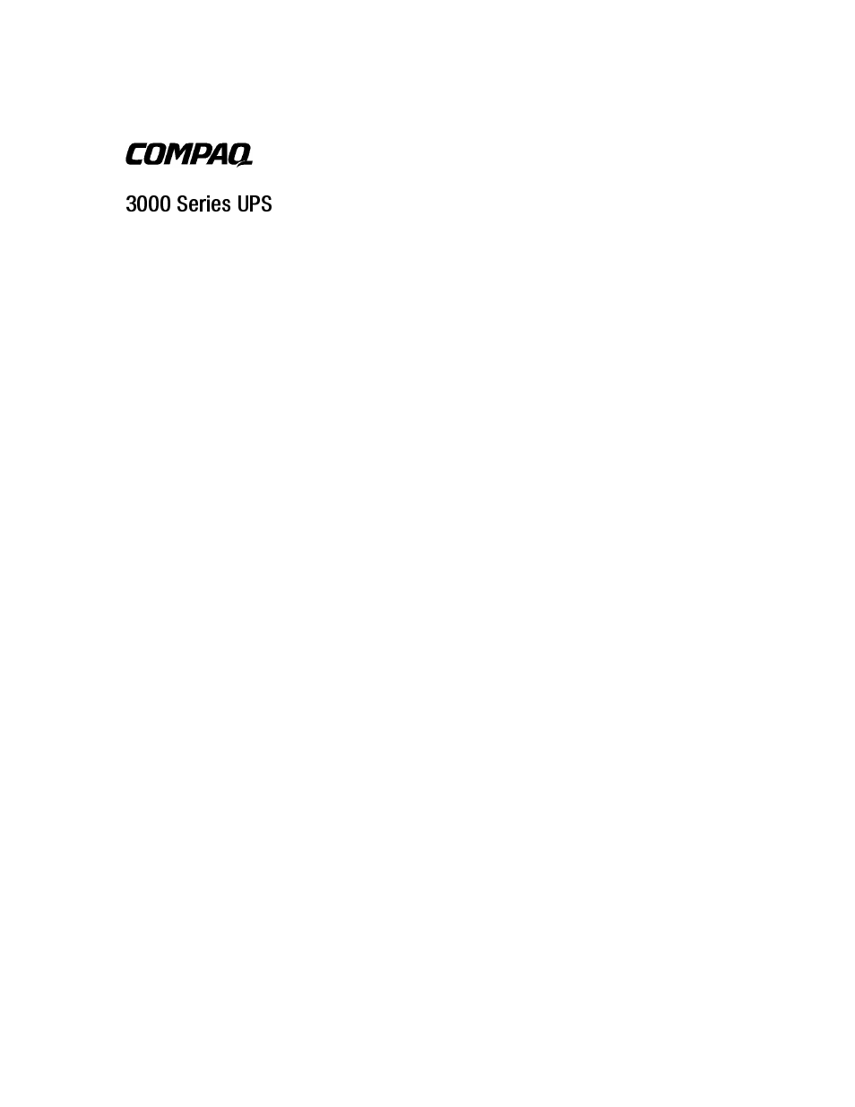 Compaq Presario 3000 Series User Manual | 96 pages