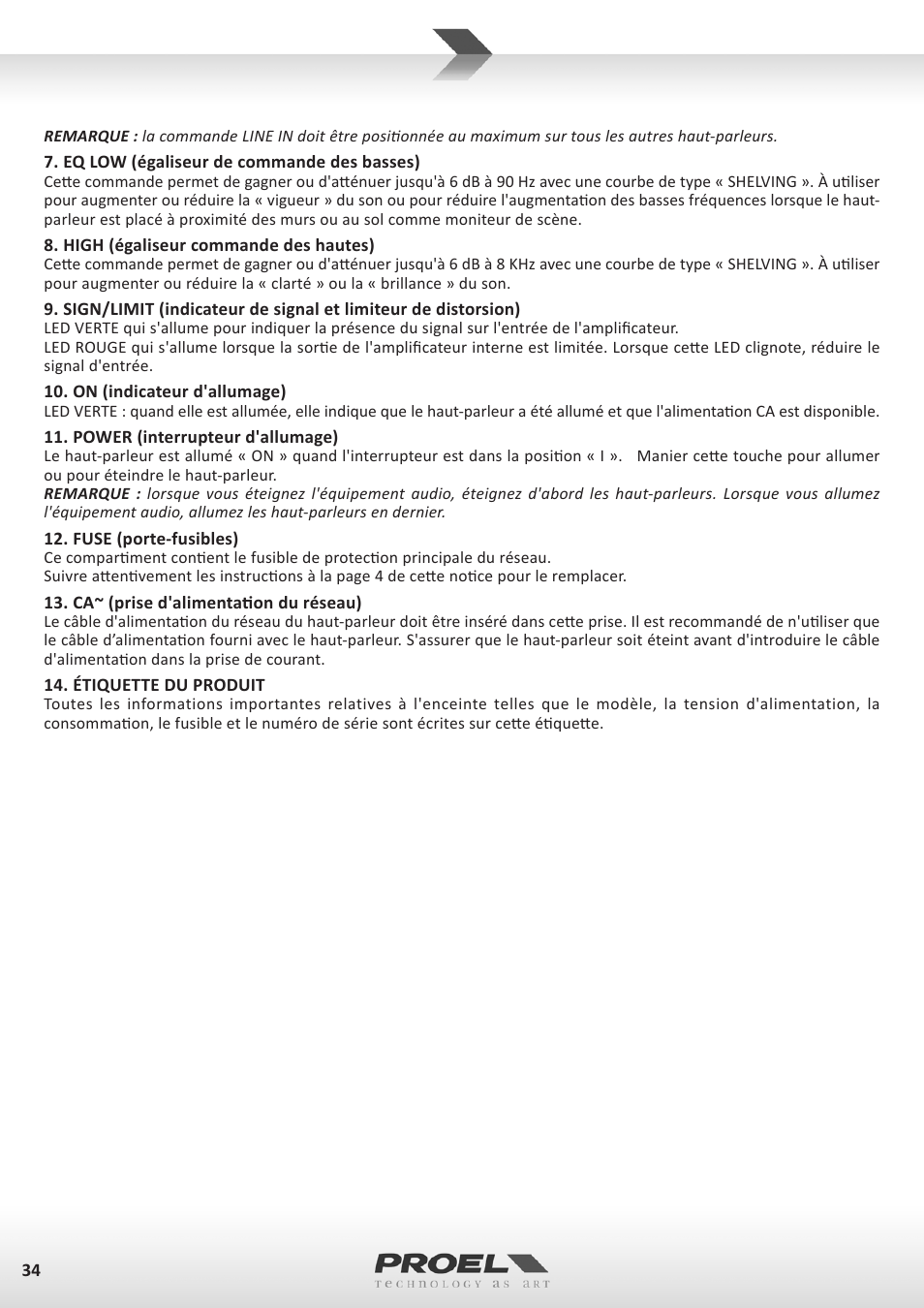 Proel FLASH12PV2 User Manual | Page 34 / 46