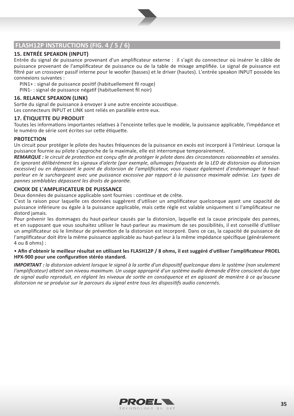 Proel FLASH12PV2 User Manual | Page 35 / 46