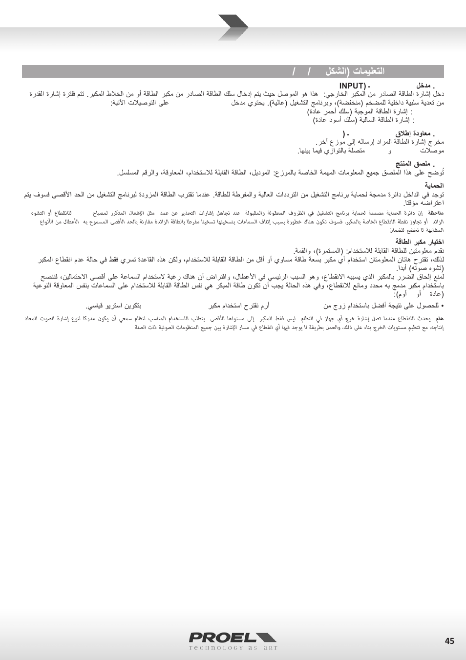 Proel FLASH12PV2 User Manual | Page 45 / 46