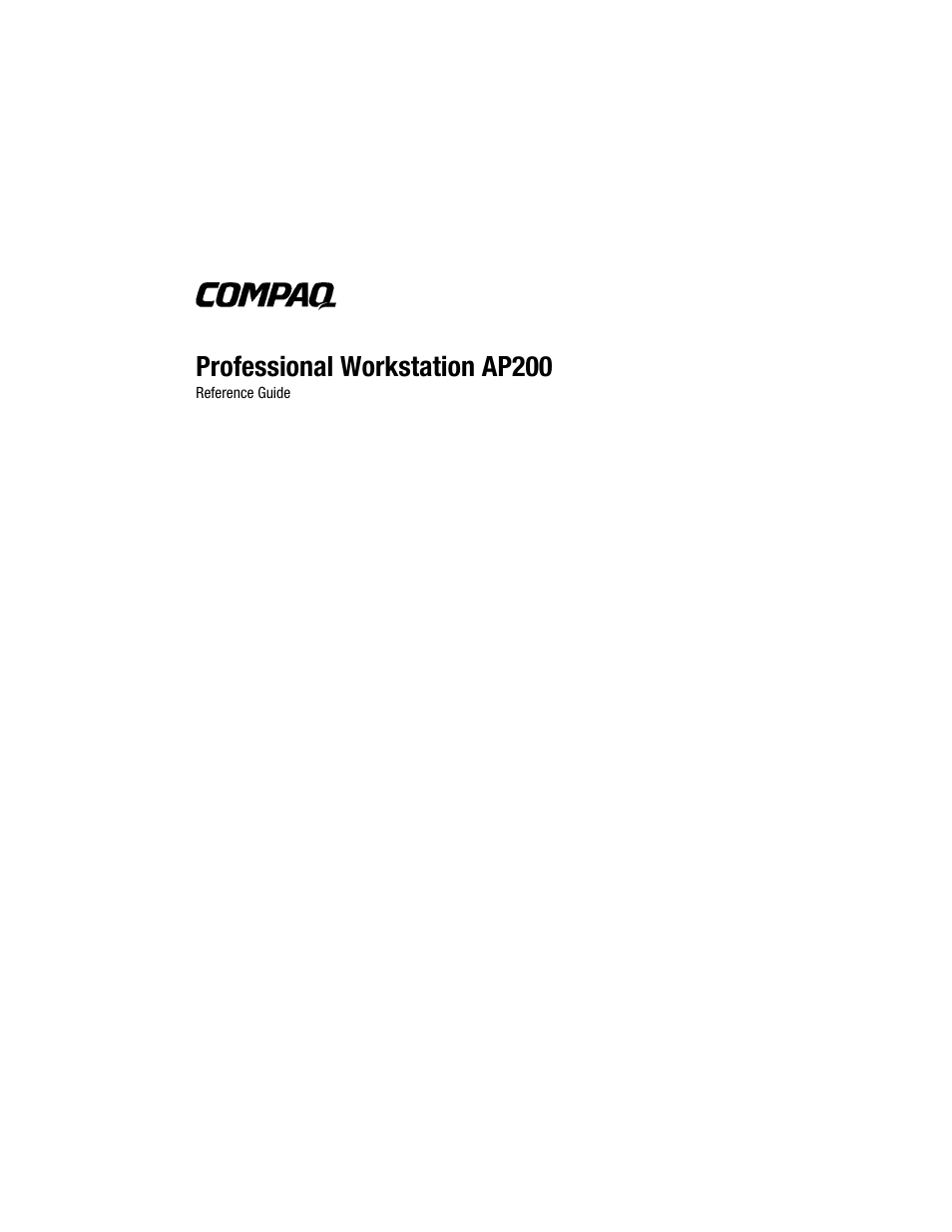 Compaq Professional Workstation AP200 User Manual | 163 pages