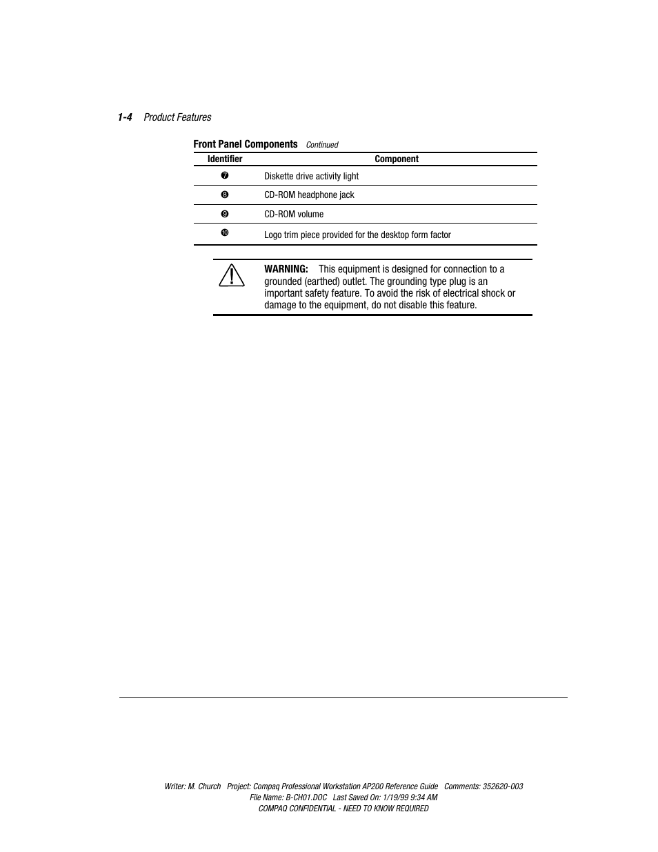 Compaq Professional Workstation AP200 User Manual | Page 16 / 163