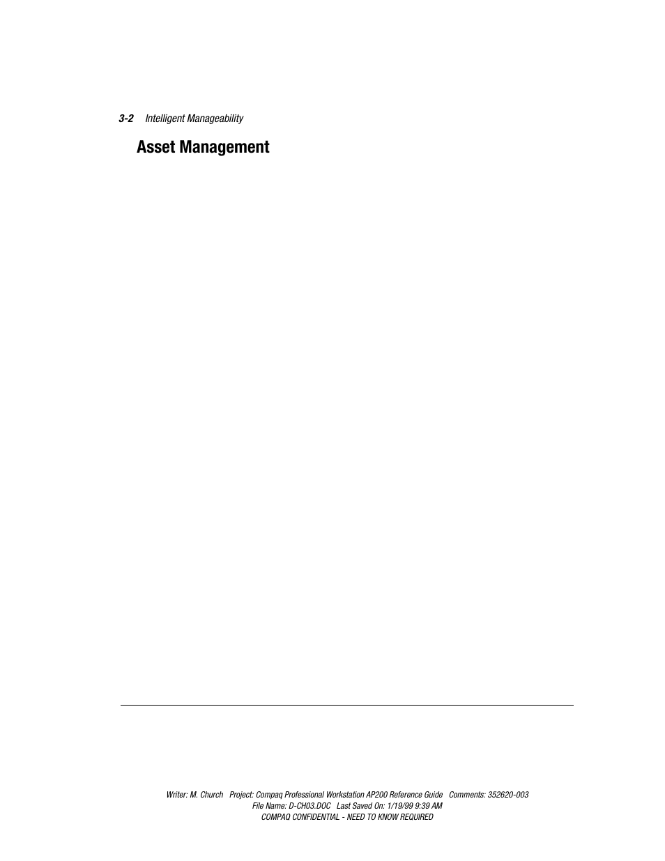 Asset management, Asset management -2 | Compaq Professional Workstation AP200 User Manual | Page 37 / 163