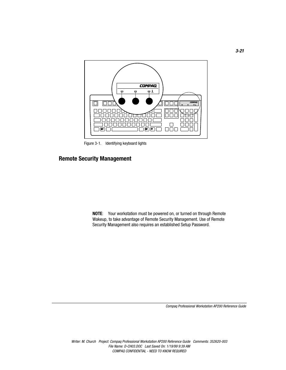 Remote security management, Remote security management -21 | Compaq Professional Workstation AP200 User Manual | Page 56 / 163