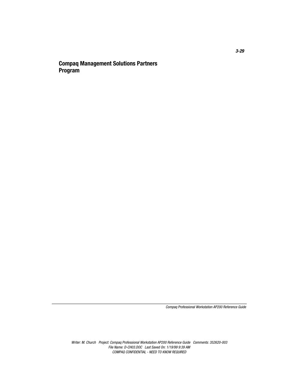 Compaq management solutions partners program, Compaq management solutions partners program -29 | Compaq Professional Workstation AP200 User Manual | Page 64 / 163