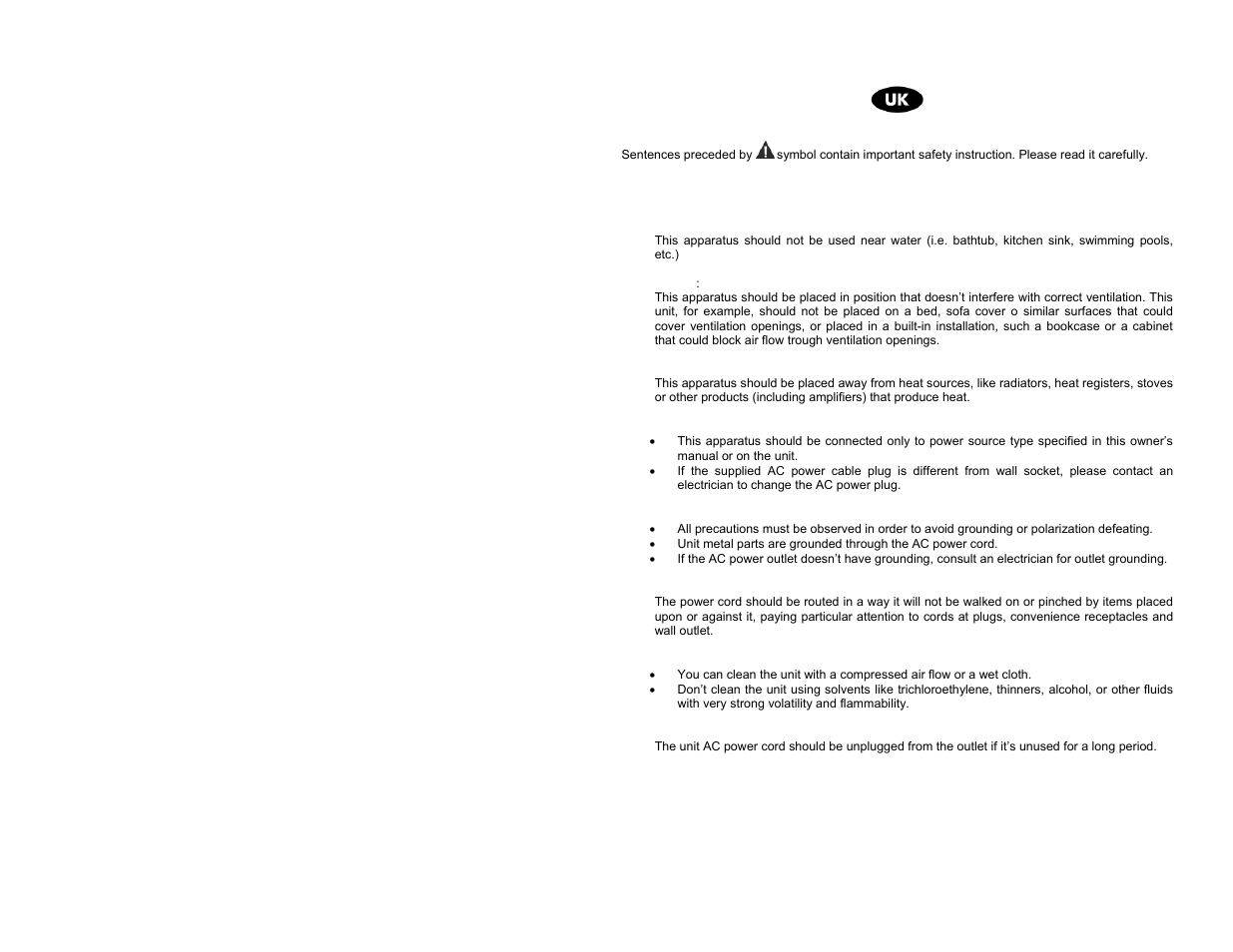 Proel AF4 User Manual | Page 3 / 10