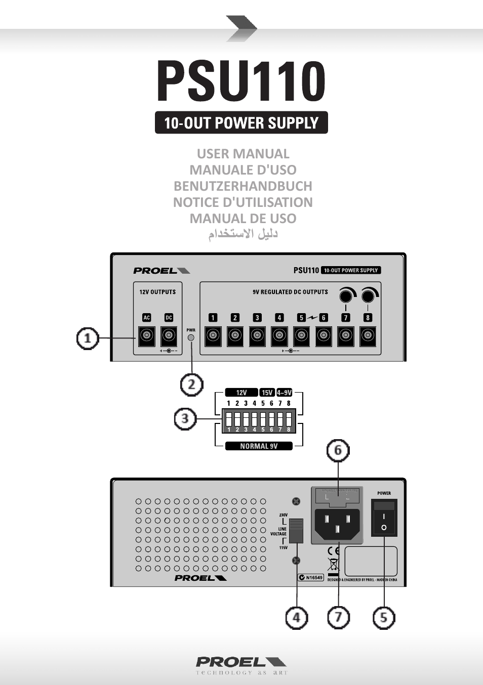 Proel PSU110 User Manual | 10 pages