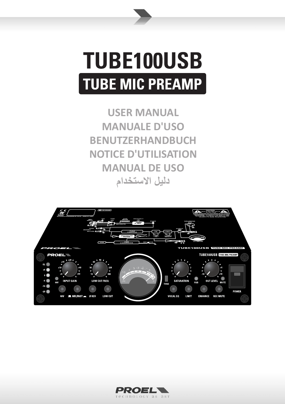 Proel TUBE100USB User Manual | 39 pages