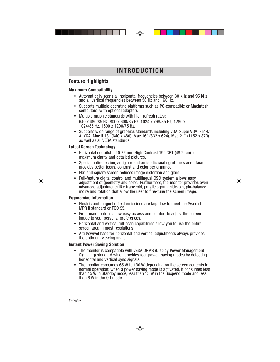 English | Compaq S900 User Manual | Page 8 / 19